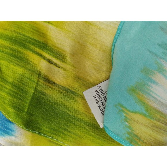 Anne Klein beautiful abstract distorted impressionist style Silk scarf 13"X60" - Picture 3 of 14